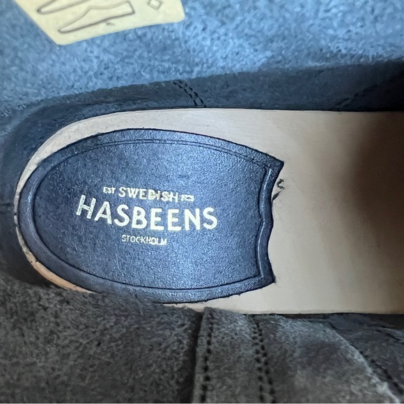 Swedish Hasbeens Black Leather Ankle Boots - Picture 11 of 11